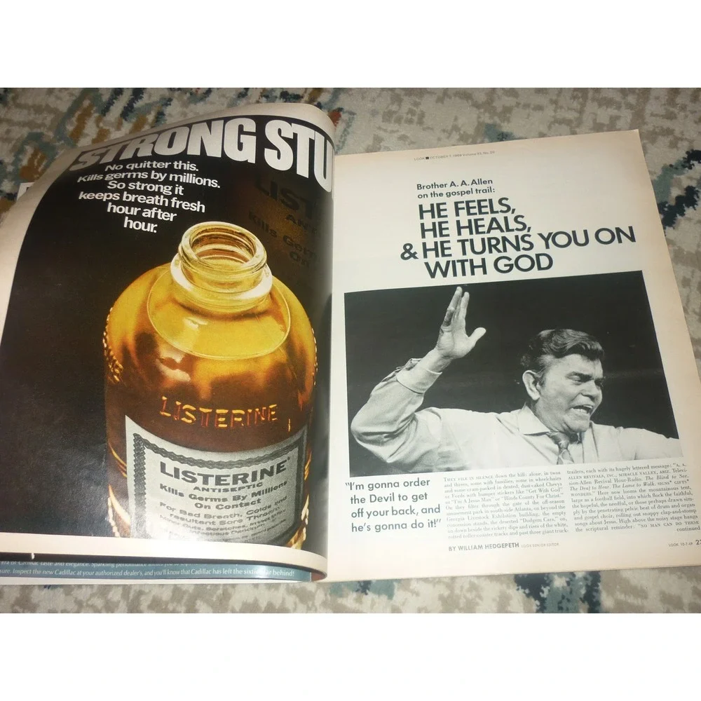 Vintage LOOK Magazine October 7 1969 Judy Garland 1970 US Cars Auto Preview